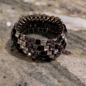 Cookie Lee Black and Silver Bracelet